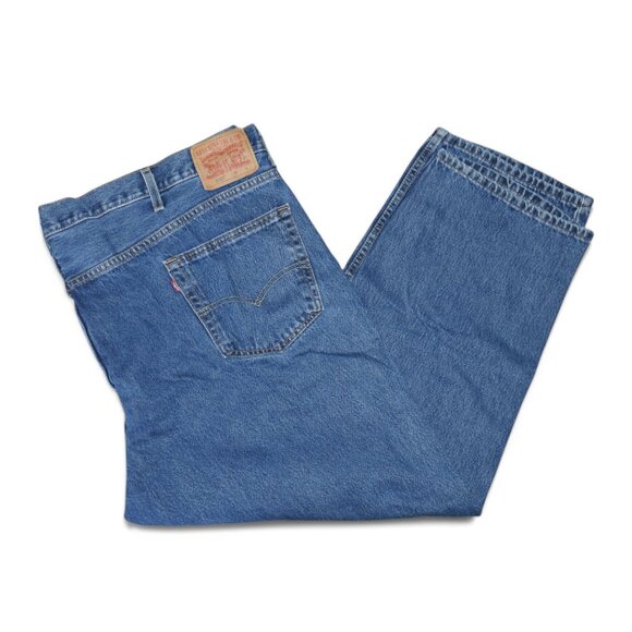 Levis 550 Relaxed Fit Tapered Leg Denim Jeans Men's Size 48x30 Stonewashed Blue